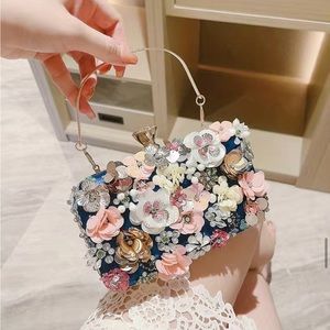 Jane Chic Designs Blue Blooming Bliss Clutch